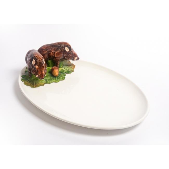 Everzwijn - Ovale platte schaal