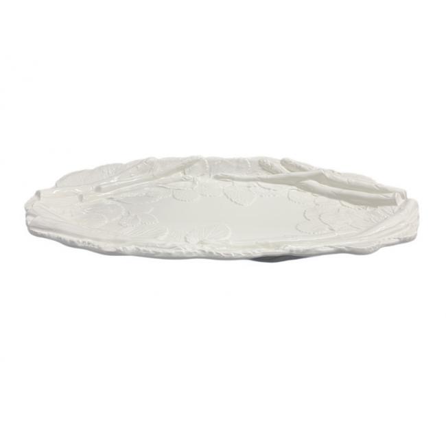 Aspergeschaal met reliëf Wit