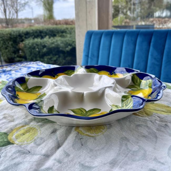 Damascato 6 vaks antipasti schaal Citroen XXL