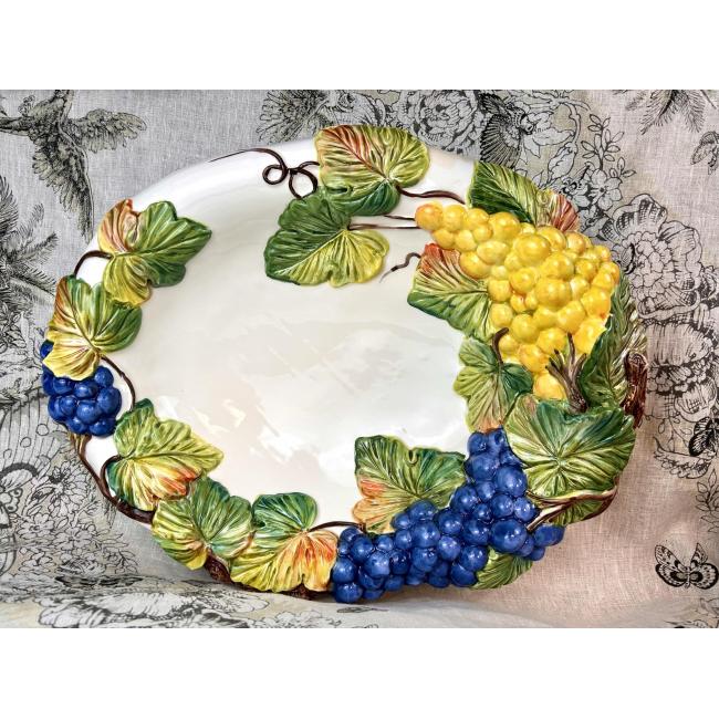 Grote ovale diepe schaal Druiven