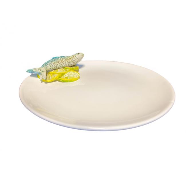 Rond bord Sardientjes en Citroen