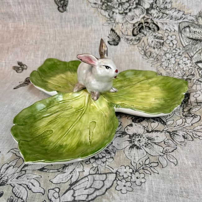 Coniglio Verde – 3-vaks schaal met konijn