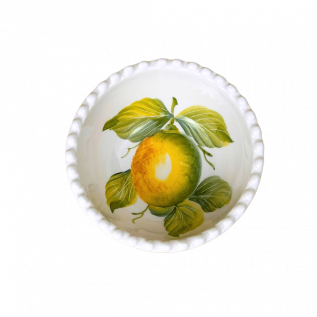 Citroen Schaaltje ribbel wit 12x12