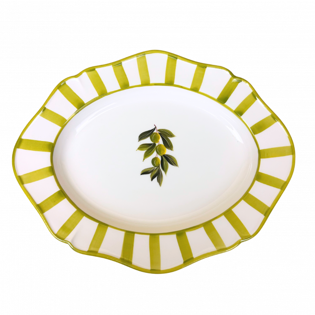 Olive a Righe ovale presenteerschaal