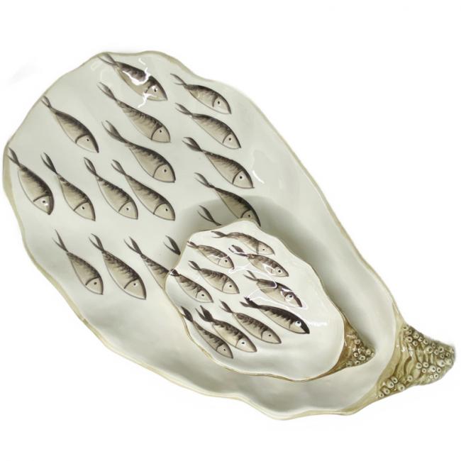 Vis - Grote Oesterschaal bruin