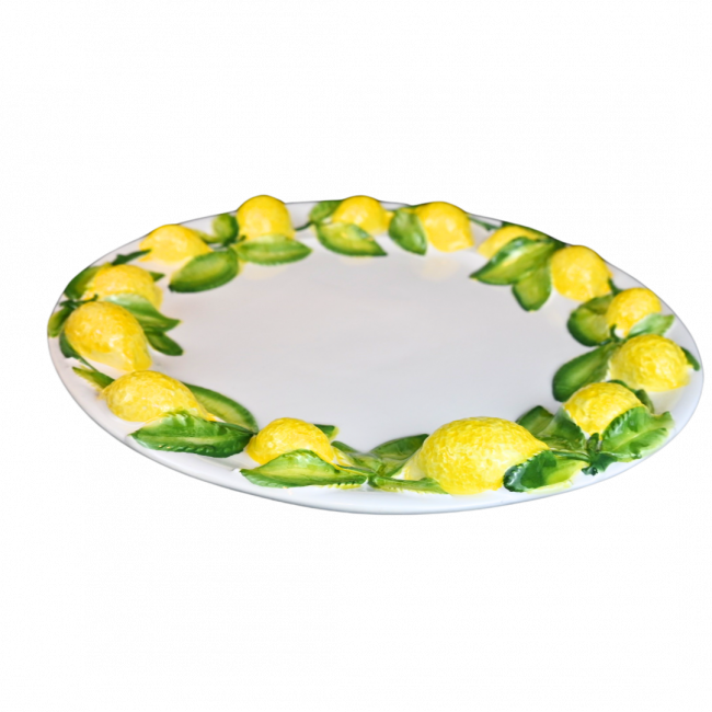 Citroenschaal rond met reliëf