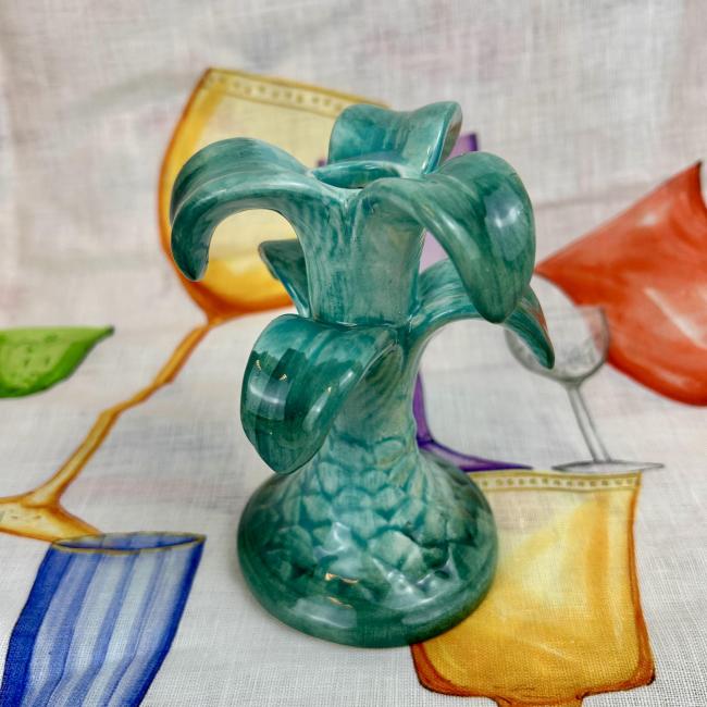 Palmboom kaarshouder Turquoise