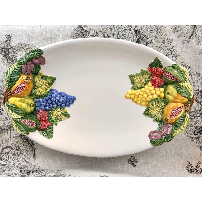 Grote ovale schaal Fruit