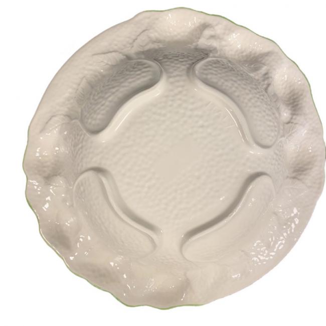 Napels Grote diepe kom Citroen (Onderkant bladreliëf)