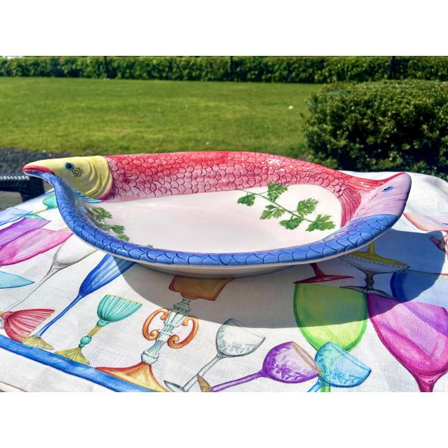 Grote Ovale Diepe Visschaal XXL 60x40