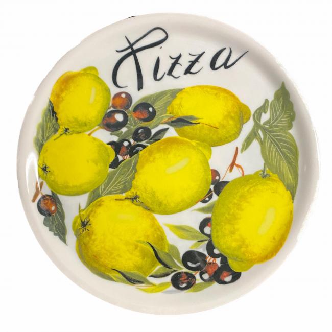 Pizzabord porselein citroen en olijven