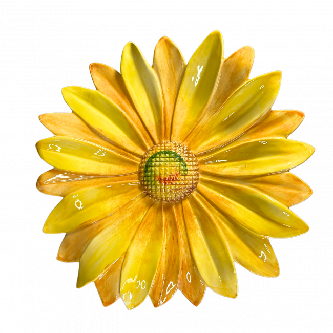 Fiori Schaal Geel L 34CM