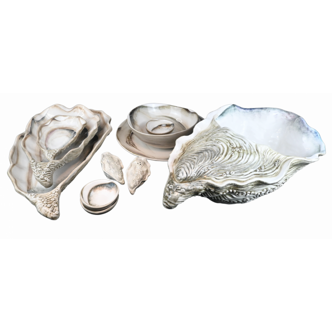 Ostrica - Naturel Oesterschaal medium