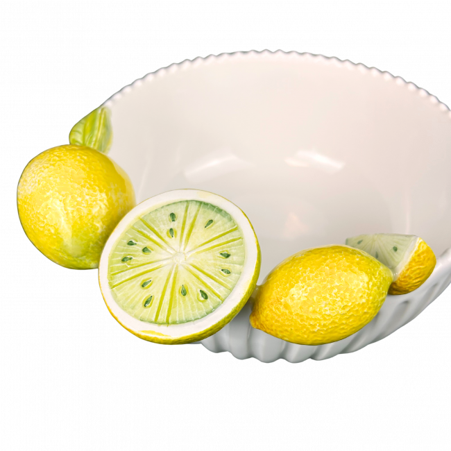 Exclusieve Citroenkom met Citroenen op de rand