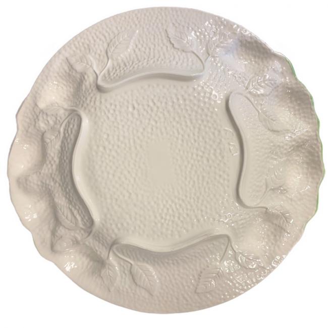 Napels Grote platte schaal Citroen (Onderkant bladreliëf)