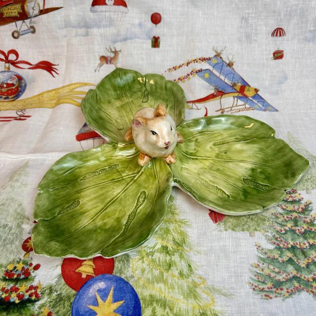 Coniglio Verde – 3-vaks schaal met konijn