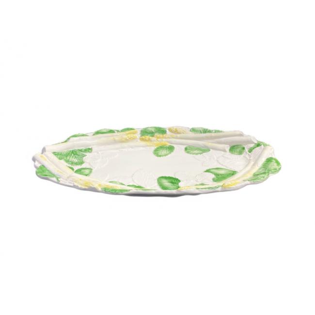 Aspergeschaal met reliëf Geel