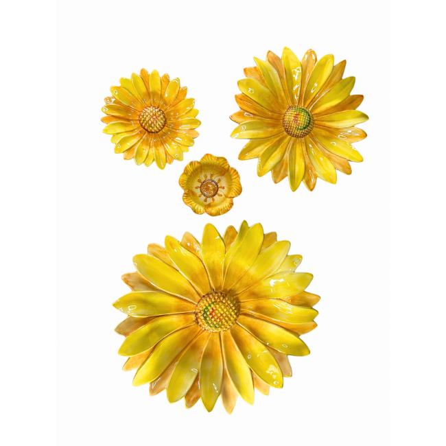 Fiori Schaal Geel L 34CM