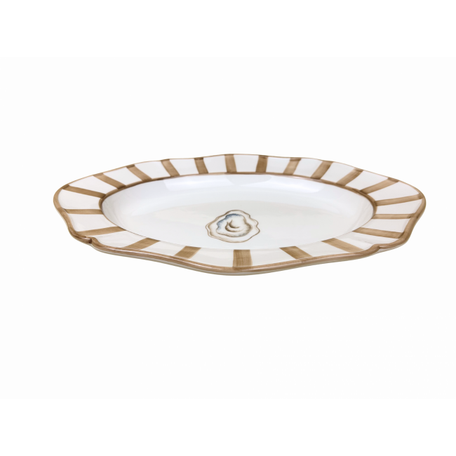 Ostrica a Righe ovale presenteerschaal