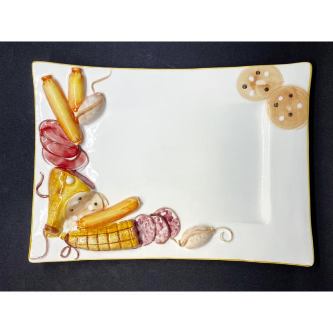 Vleesschaal met reliëf 34x25