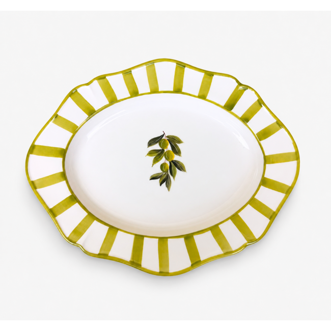 Olive a Righe ovale presenteerschaal