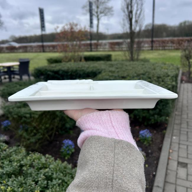 3 Vaks Aspergebord Wit