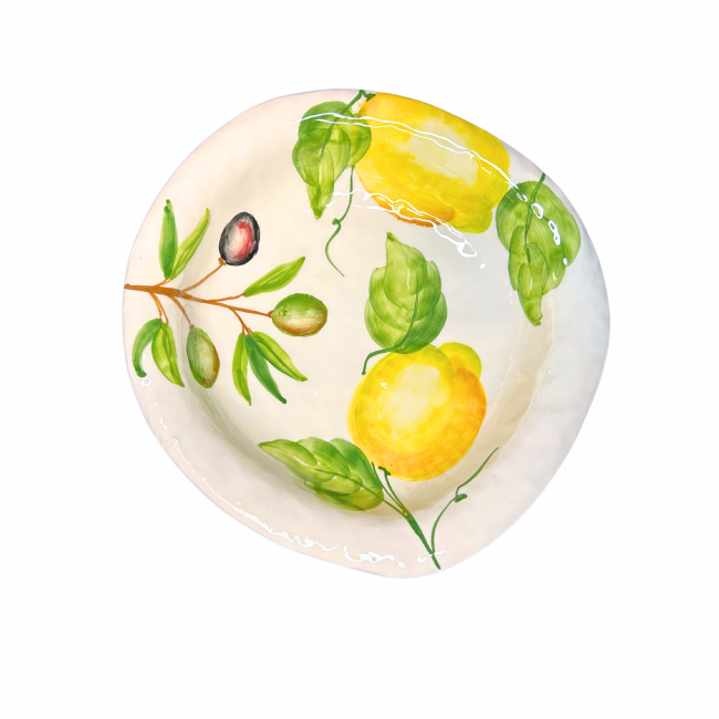 Turijn Olijf Citroen met reliëf Kom M